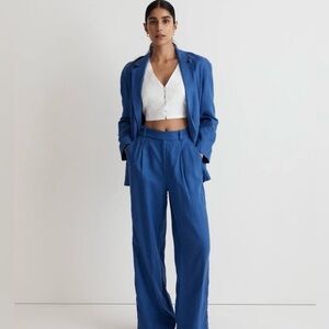 EUC Madewell‎ Double-Breasted Crossover Blazer in 100% Linen Size Small